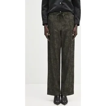 Dámské kalhoty Kalhoty Wales Bonner Ocean dámské, zelená barva, jednoduché, high waist, WS25TR14.VI01.899, 38, 87X