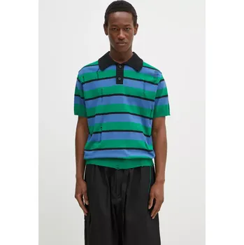 Pánský svetr Svetr Andersson Bell Damaged Stripe Polo pánský, modrá barva, lehký, atb1242m, M, 55X