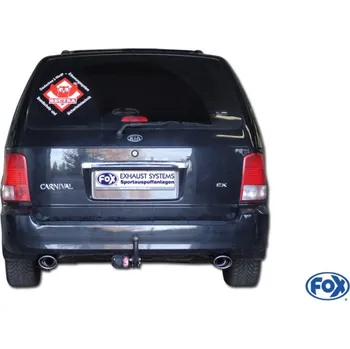 Tlumič výfuku Fox Sportauspuff koncový díl s koncovkou 115x85 Typ 33 na obou stranách pro Kia Carnival II s motorem 2.5 V6, 2.7, 2.9 CRDi, 2.9 TD SLEVA 2%