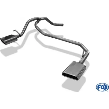 Tlumič výfuku Fox Sportauspuff koncový tlumič výfuku s koncovkou 145x65 Typ 59 na obou stranách pro Škoda Citygo 2011- s motorem 1.0 SLEVA 2%