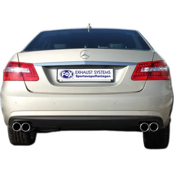 Tlumič výfuku Fox Sportauspuff koncový tlumič výfuku s koncovkou 2x80 Typ 13 na obou stranách pro Mercedes třída E W212 2009- s motorem 3.0, 3.0 CDI, 3.5, 5.5 SLEVA 2%