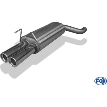 Tlumič výfuku Fox Sportauspuff koncový tlumič výfuku s koncovkou 2x90 Typ 13 pro Opel Omega s motorem 2.5 V6, 3.0 V6 SLEVA 2%