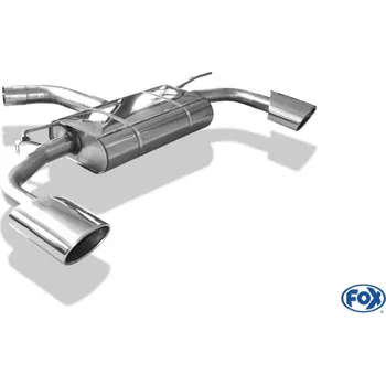 Tlumič výfuku Fox Sportauspuff koncový tlumič výfuku s koncovkou 140x90 Typ 44 na obou stranách pro Audi A3 2012- s motorem 1.8 SLEVA 2%