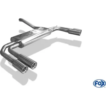 Tlumič výfuku Fox Sportauspuff koncový tlumič výfuku s koncovkou 2x80 Typ 13 na obou stranách pro Mercedes Viano 639 s motorem 2.2 CDI, 3.0 CDI, 3.2, 3.7, se vzd. podvozkem SLEVA 2%