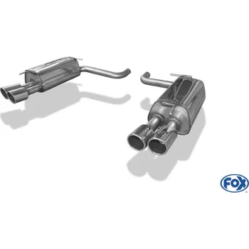 Tlumič výfuku Fox Sportauspuff koncový tlumič výfuku s koncovkou 2x90 Typ 16 na obou stranách pro Jaguar XF CC9 s motorem 4.2 SLEVA 2%