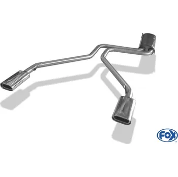 Tlumič výfuku Fox Sportauspuff koncový tlumič výfuku s koncovkou 135x80 Typ 53 na obou stranách pro Mercedes Vito 638 s motorem 108 CDI 2.2, 108 D 2.3, 110 CDI 2.2, 110 TD 2.3, 112 CDI 2.2 SLEVA 2%