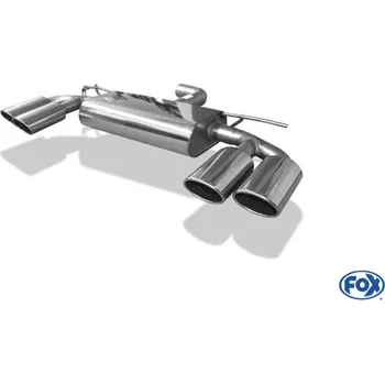 Tlumič výfuku Fox Sportauspuff koncový tlumič výfuku s koncovkou 2x115x85 Typ 32 na obou stranách pro Volkswagen Golf VII 2012- s motorem 2.0 228 kW SLEVA 2%