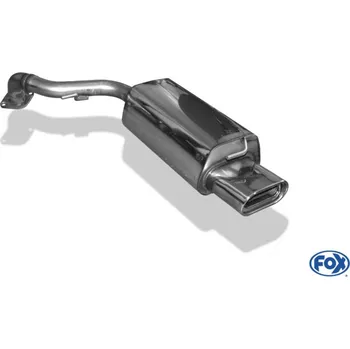 Tlumič výfuku Fox Sportauspuff koncový tlumič výfuku s koncovkou 160x80 Typ 53 pro Toyota Corolla 2004- s motorem 2.2 D-4D SLEVA 2%