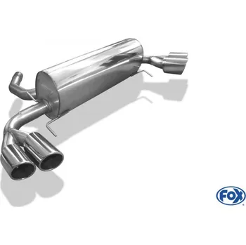 Tlumič výfuku Fox Sportauspuff koncový tlumič výfuku s koncovkou 2x115x85 Typ 38 na obou stranách pro Opel GT s motorem 2.0 Turbo SLEVA 2%