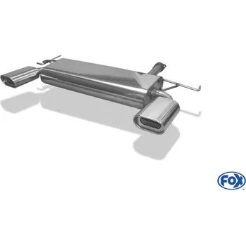 Tlumič výfuku Fox Sportauspuff koncový tlumič výfuku s koncovkou 135x80 Typ 53 na obou stranách pro Kia Sportage s motorem 2.0 SLEVA 2%
