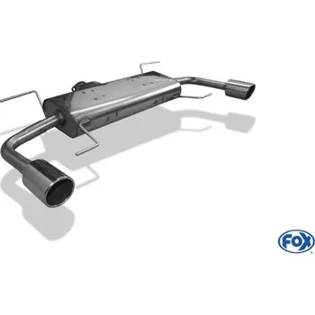 Tlumič výfuku Fox Sportauspuff koncový tlumič výfuku s koncovkou 1x100 Typ 16 na obou stranách pro Mazda 6 GJ 2013- s motorem 2.0, 2.5, Limousine SLEVA 2%