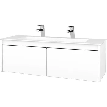 Koupelnový nábytek Dřevojas Koupelnová skříňka BONO SZZ2 120 (umyvadlo Pura se 2 otvory pro baterii)