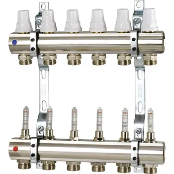 rozdělovač topení Rozdělovač podlahového topení ICMA K013 s průtokoměrem 87KO13PU06-12 okruhů