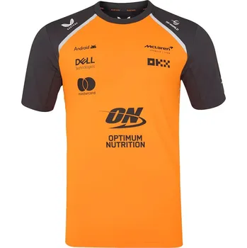 Pánské tričko McLaren F1 2025 týmové tričko oranžové Velikost: M
