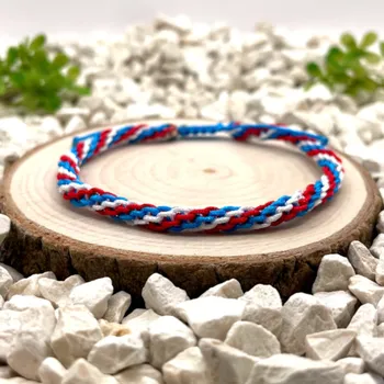 Náramek Certom Náramek přátelství - modrá + bílá + červená 0248