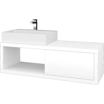 Koupelnový nábytek Dřevojas Koupelnová skříňka s umyvadlem - levá - STORM SZZO 120 (umyvadlo Kube)