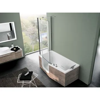 Vanová zástěna Santech Comby 2 840x1500 mm, vanová zástěna Orientace P/L: Levá, Rozměry boční stěny: 150x70 cm