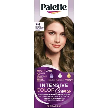 Barva na vlasy Palette, intenzívna farba na vlasy Creme 7-1 Cool Medium Blonde