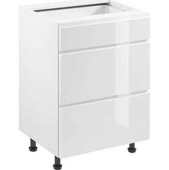 Kuchyňská linka Kuchyňská dolní skřínka - ASPEN D60S3, Bílá/Bílý lesk