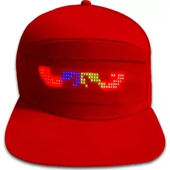 Kšiltovka OXE LED Smart kšiltovka s displejem, červená
