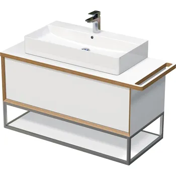 Koupelnový nábytek Intedoor Oxo Multi skříňka s umyvadlem na desku - OXO MULTI OALU 110 1Z KDP Barva: 0018AP Divaro Mat