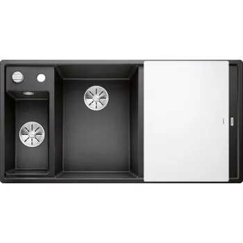 Granitový dřez BLANCO Axia III 6 S InFino Silgranit s excentrem L + skleněná krájecí deska