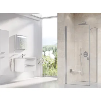 Ravak Chrome CRV1+CPS sprchový kout čtvercový 90x90 cm Profil: Chrom, Sklo: Hladké čiré