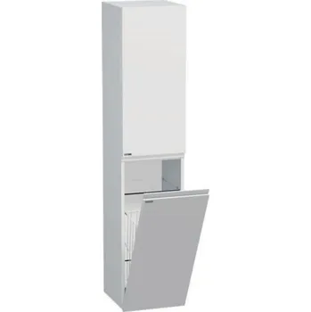 Koupelnový nábytek Intedoor Letty vysoká koupelnová skříňka s košem - LE SV 35 2D P K Barva: A3416 Bílá Mat