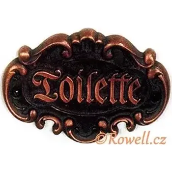 Nábytkové kování STT štítek TOILETTE-staroměď wc