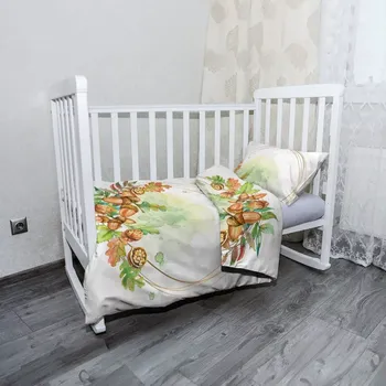 Povlečení Sablio Mikroplyšové povlečení do dětské postýlky Dary podzimu - 120x90 / 40x60