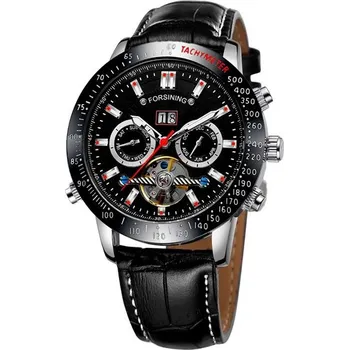 Hodinky FORSINING pánské automatické hodinky 39 days to Moon Černé FORSINING FSG589M4T4-LT