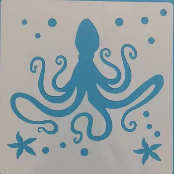 Plastová šablona mix 13x13cm - Moře 10