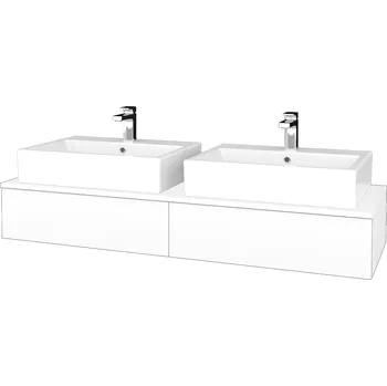 Koupelnový nábytek Dřevojas Koupelnová skříňka s umyvadlem MODULE SZZ2 140 (umyvadlo Kube)