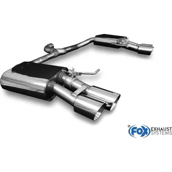 Tlumič výfuku Fox Sportauspuff koncový tlumič výfuku s koncovkou 2x90 Typ 25 na obou stranách pro Škoda Superb III 2015- s motorem 2.0 SLEVA 2%