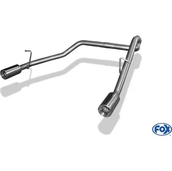 Tlumič výfuku Fox Sportauspuff koncový díl s koncovkou 1x90 Typ 13 na obou stranách pro Daihatsu Materia s motorem 1.3, 1.5 SLEVA 2%