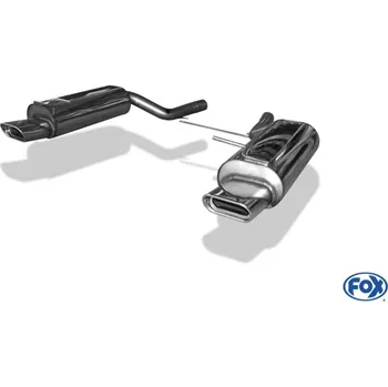 Tlumič výfuku Fox Sportauspuff koncový tlumič výfuku s koncovkou 150x70 Typ 53 na obou stranách pro Volkswagen Passat 3B, 3BG 4-Motion s motorem 1.9 TDI, 2.3, 2.5 TDI, 2.8, 4.0 SLEVA 2%
