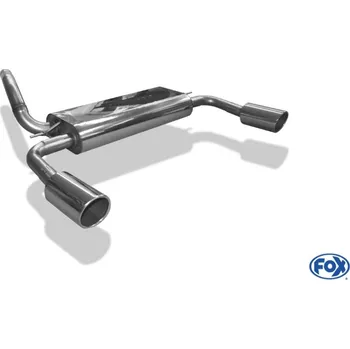Tlumič výfuku Fox Sportauspuff koncový tlumič výfuku s koncovkou 1x100 Typ 16 na obou stranách pro Ford Focus III 2011- s motorem 1.5, 1.6 SLEVA 2%