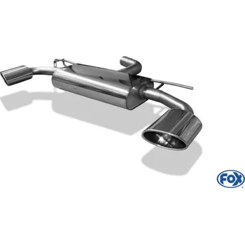 Tlumič výfuku Fox Sportauspuff koncový tlumič výfuku s koncovkou 160x90 Typ 38 na obou stranách pro Seat Leon 5F s motorem 2.0, Cupra 221 kW SLEVA 2%