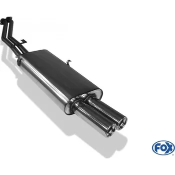 Tlumič výfuku Fox Sportauspuff koncový tlumič výfuku s koncovkou 2x76 Typ 13 pro BMW řada 3 E30 -09/1987 s motorem 2.0, 2.5 SLEVA 2%