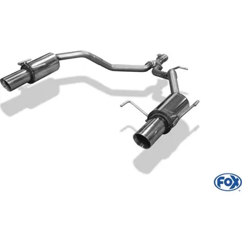 Tlumič výfuku Fox Sportauspuff koncový tlumič výfuku s koncovkou 1x90 Typ 25 na obou stranách pro Suzuki Swift IV 2010- s motorem 1.2 SLEVA 2%