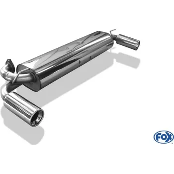 Tlumič výfuku Fox Sportauspuff koncový tlumič výfuku s koncovkou 1x90 Typ 13 na obou stranách pro Toyota MR2 W1 s motorem 1.6 SLEVA 2%