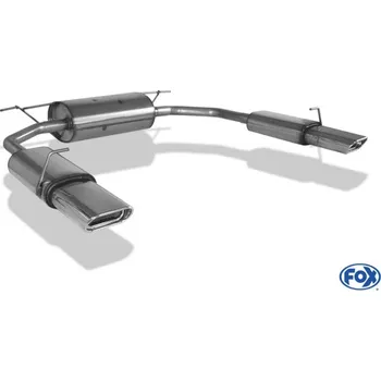 Tlumič výfuku Fox Sportauspuff koncový tlumič výfuku s koncovkou 150x70 Typ 53 pro Chrysler 300M s motorem 2.7, 3.5 SLEVA 2%