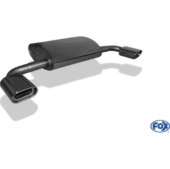 Tlumič výfuku Fox Sportauspuff koncový tlumič výfuku s koncovkou 135x80 Typ 53 na obou stranách pro Citroen C-Crosser s motorem 2.2 D SLEVA 2%