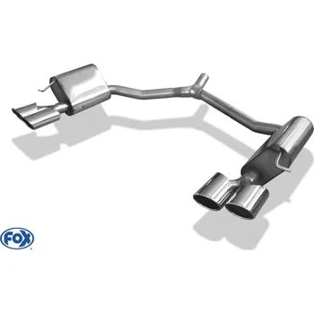 Tlumič výfuku Fox Sportauspuff koncový tlumič výfuku s koncovkou 2x106x71 Typ 32 na obou stranách pro Mercedes třída E W212 2009- s motorem 1.8, 2.0, 2.2 CDI SLEVA 2%