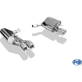 Tlumič výfuku Fox Sportauspuff koncový tlumič výfuku (krátká verze) s koncovkou 2x80 Typ 13 na obou stranách pro Mercedes SL 230 s motorem 3.5 SLEVA 2%