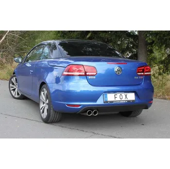 Tlumič výfuku Fox Sportauspuff koncový tlumič výfuku s koncovkou 2x80 Typ 16 pro Volkswagen Eos 1,4l 2011- s motorem 1.4 TSI, 2.0 TDI Facelift SLEVA 2%