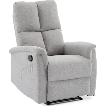 Křeslo Relaxační křeslo, manuální ovládání, světle šedá látka