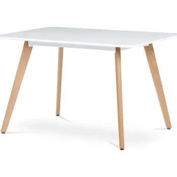 Jídelní stůl Jídelní stůl 120x80x74 cm, MDF, bílý matný lak, masiv buk