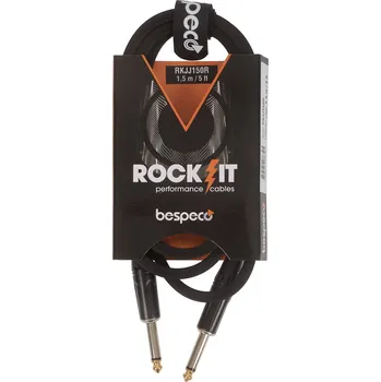 Audio kabel Bespeco ROCKIT Instrument Cable 1,5 m + prodloužená záruka 3 roky