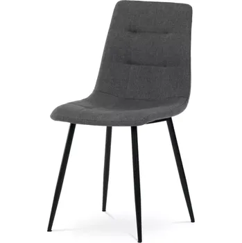 Jídelní židle Židle jídelní, šedá látka, kov černý mat
